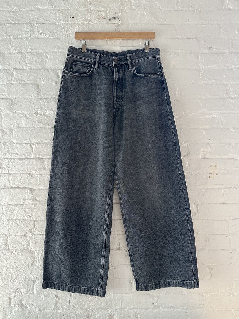 Acne Studios 1989 Ash Black Wide Leg Baggy Jeans